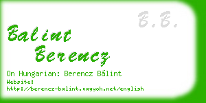 balint berencz business card
